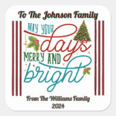 Joyful Christmas With Decorations! スクエアシール (正面)