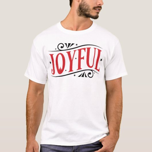 Joyful Christmas women Tシャツ、Christmas Men Tee Tシャツ (正面)