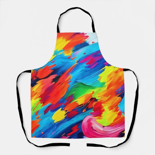 Joyful Color Explosion Painting エプロン (正面)