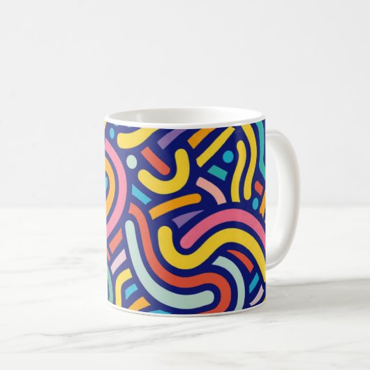 Joyful Color Pattern Mug コーヒーマグカップ (正面右)