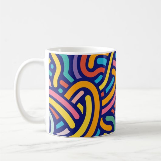 Joyful Color Pattern Mug コーヒーマグカップ (左)