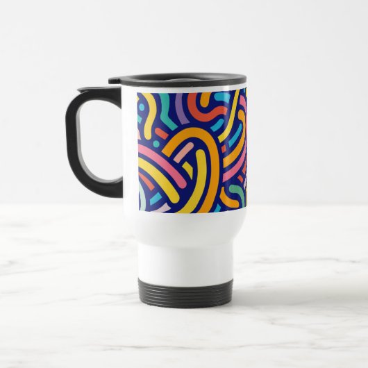 Joyful Color Pattern Mug トラベルマグ (左)