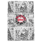 Joyful Colors Christmas Wrap ミディアムペーパーバッグ (正面)