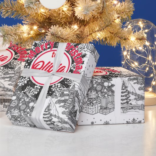 Joyful Colors Christmas Wrap ラッピングペーパー (クリスマス)