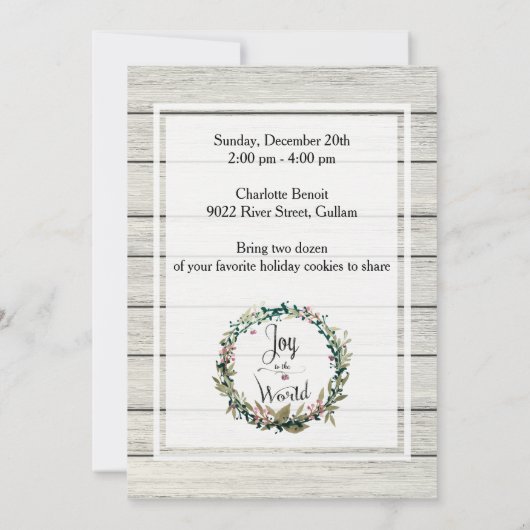 Joyful Cookie交換招待状 招待状 (裏面)