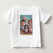 Joyful Crew：愛らしいベビー集団 ベビーTシャツ (裏面)