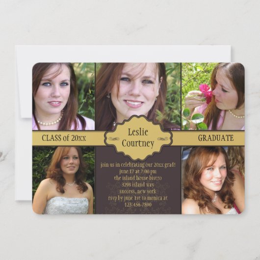 Joyful Day写真卒業招待状 招待状 (正面)