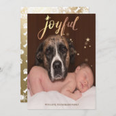 Joyful,Dog Paws写真クリスマス (正面/裏面)