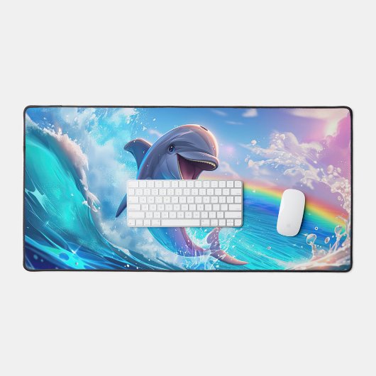 Joyful Dolphin Desk Mat デスクマット