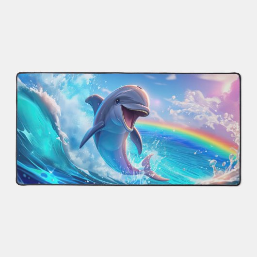 Joyful Dolphin Desk Mat デスクマット (正面)