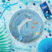 Joyful Dolphin Moments ペーパープレート (パーティー)