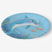 Joyful Dolphin Moments ペーパープレート (アングル)