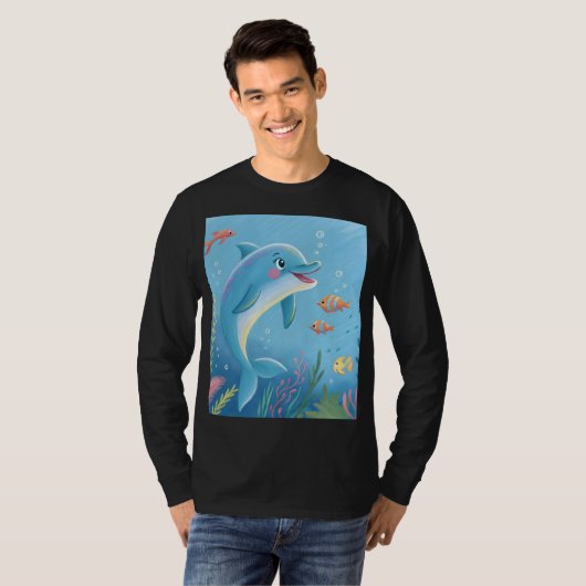 Joyful Dolphin Moments Tシャツ (正面フル)