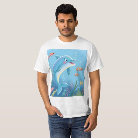 Joyful Dolphin Moments Tシャツ (正面フル)