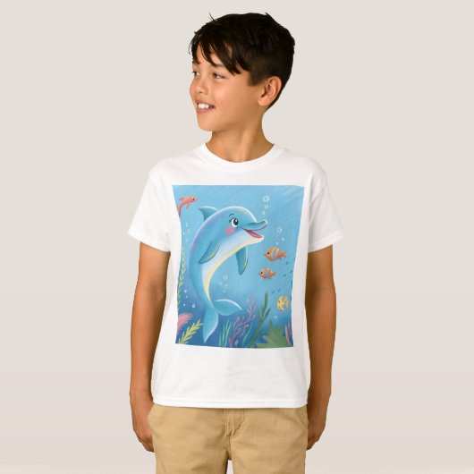 Joyful Dolphin Moments Tシャツ (正面フル)