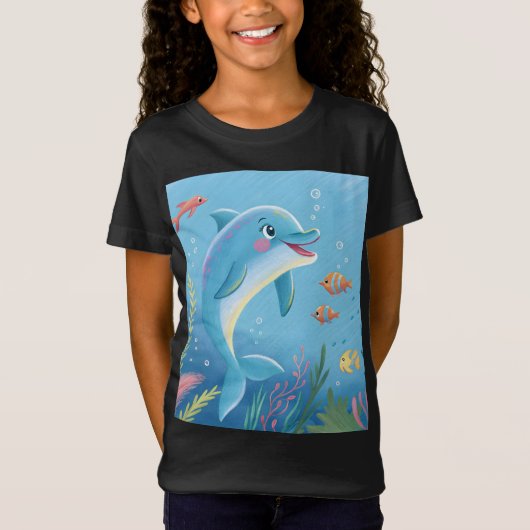 Joyful Dolphin Moments Tシャツ (正面)