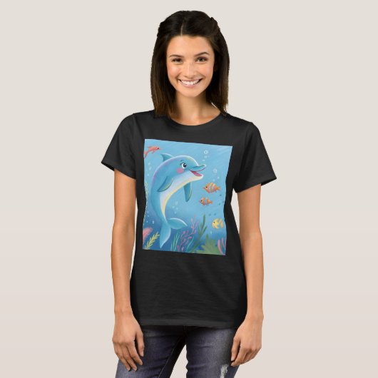 Joyful Dolphin Moments Tシャツ (正面フル)