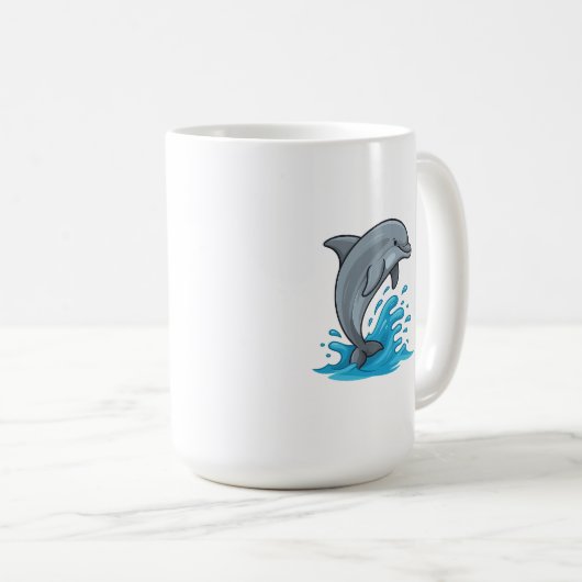 Joyful Dolphin Splash - Mug コーヒーマグカップ (正面右)