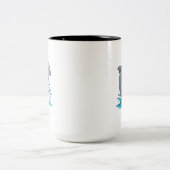 Joyful Dolphin Splash - Mug ツートーンマグカップ (中央)
