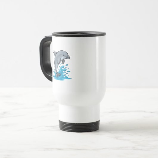 Joyful Dolphin Splash - Mug トラベルマグ (正面左)