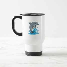 Joyful Dolphin Splash - Mug トラベルマグ