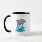 Joyful Dolphin Splash - Mug マグカップ (左)
