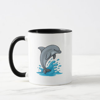 Joyful Dolphin Splash - Mug マグカップ