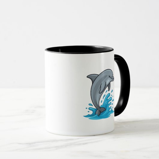 Joyful Dolphin Splash - Mug マグカップ (正面右)