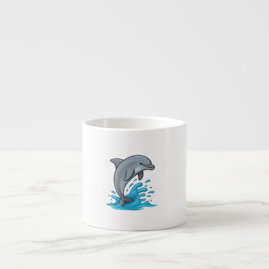 Joyful Dolphin Splash - Specialty Mug エスプレッソカップ (正面)