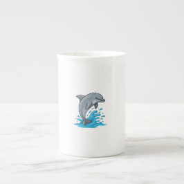 Joyful Dolphin Splash - Specialty Mug ボーンチャイナマグカップ