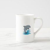 Joyful Dolphin Splash - Specialty Mug ボーンチャイナマグカップ (右)