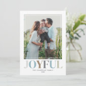 Joyful Double Photo Christmas シーズンカード (スタンド正面)