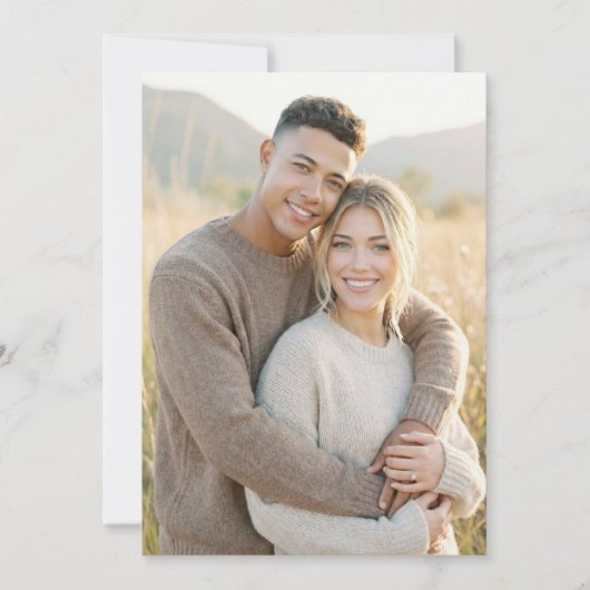 Joyful Earthy Realistic Photo 招待状 (正面)