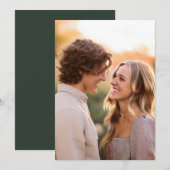 Joyful Earthy Romantic Photo 招待状 (正面/裏面)