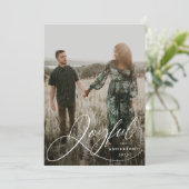 Joyful Eleganceスクリプトフォトホリデーカード シーズンカード (スタンド正面)