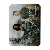 Joyful Eleganceスクリプトホリディフォト マグネット (縦)