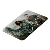 Joyful Eleganceスクリプトホリディフォト マグネット (左側)