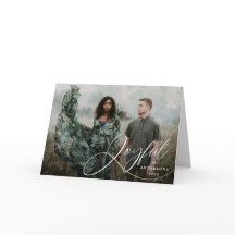 Joyful Elegance Scriptフォトホリデーグリーティングカード