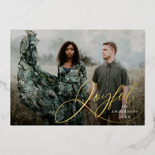 Joyful Elegance Script Photo 箔シーズンカード (正面)