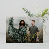 Joyful Elegance Script Photo 箔シーズンカード (立ち正面)