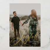 Joyful Elegance Script Photo 箔シーズンカード (正面)