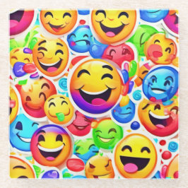 Joyful Emotion カラフル Art絵画: ガラスコースター