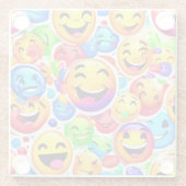 Joyful Emotion カラフル Art絵画: ガラスコースター (裏面)