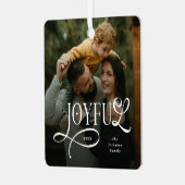 Joyful Family 2フォトクリスマス メタルオーナメント (正面左)