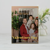 Joyful Family Holiday PhotoPop Holiday Card 箔シーズンカード (立ち正面)