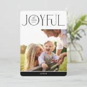 JOYFUL FAMILY PHOTO モダンシンプルエレガント BLACK シーズンカード (スタンド正面)
