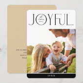 JOYFUL FAMILY PHOTO モダンシンプルエレガント BLACK シーズンカード (正面/裏面)