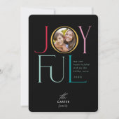 JOYFUL FAMILY PHOTO modern elegant icon colorful 2 シーズンカード (正面)