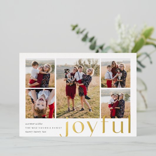 Joyful Five Photo 箔シーズンカード (立ち正面)