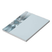 Joyful Flower Abstract Blue Gray Floral Fractal ノートパッド (回転)